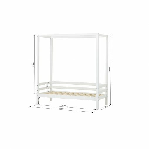 Hoppekids Eco Dream hemelbed 70x160 grenen wit