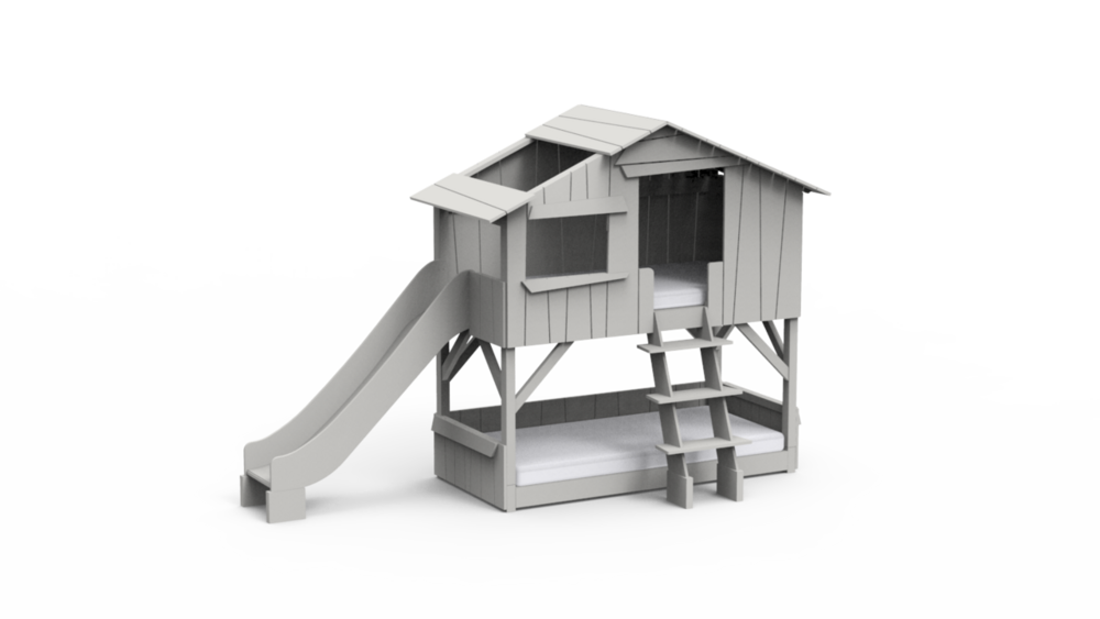boomhut stapelbed pearl grijs