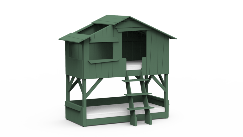 boomhut stapelbed jungle groen