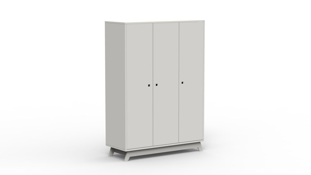 madavin 3 deurs kast pearl grijs