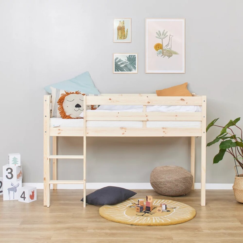 eco comfort halfhoog bed 70x160naturel