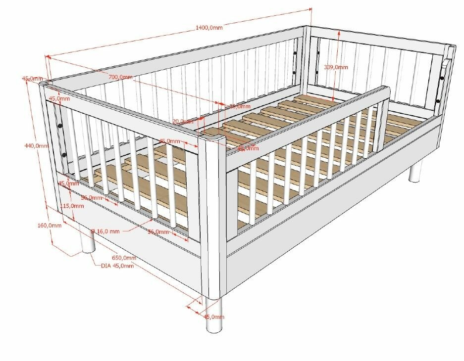 bedmaten forrest 70x140 bed
