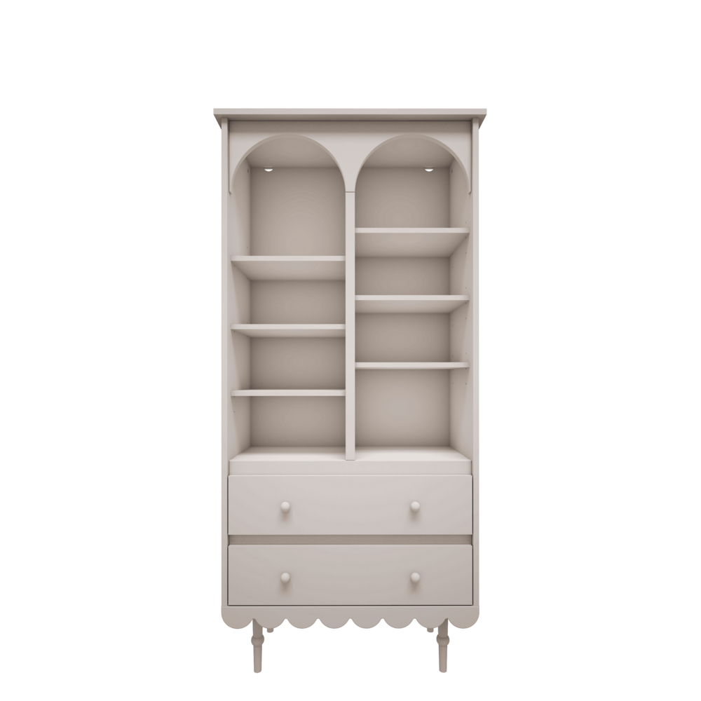 Babushka boekenkast hoog wit