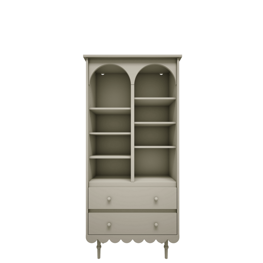 Babushka boekenkast olive