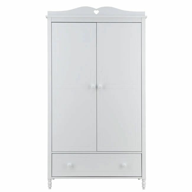 Emma 2 deurs kast hartje wit