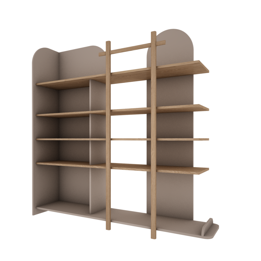 Bloom boekenkast eiken cashmere