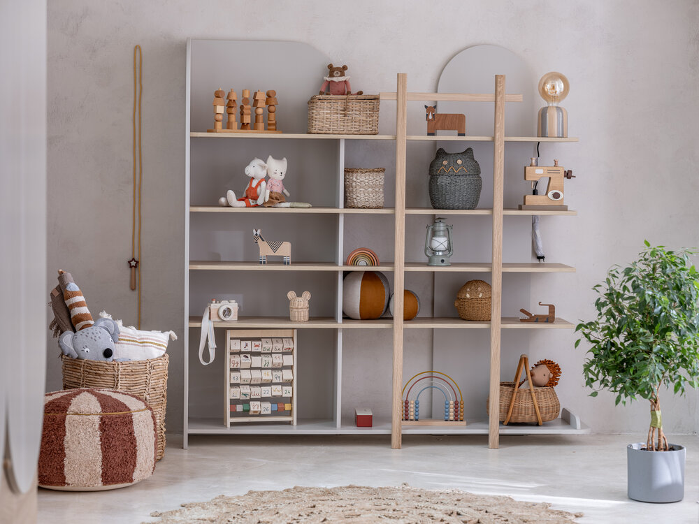 Bloom boekenkast eiken cashmere
