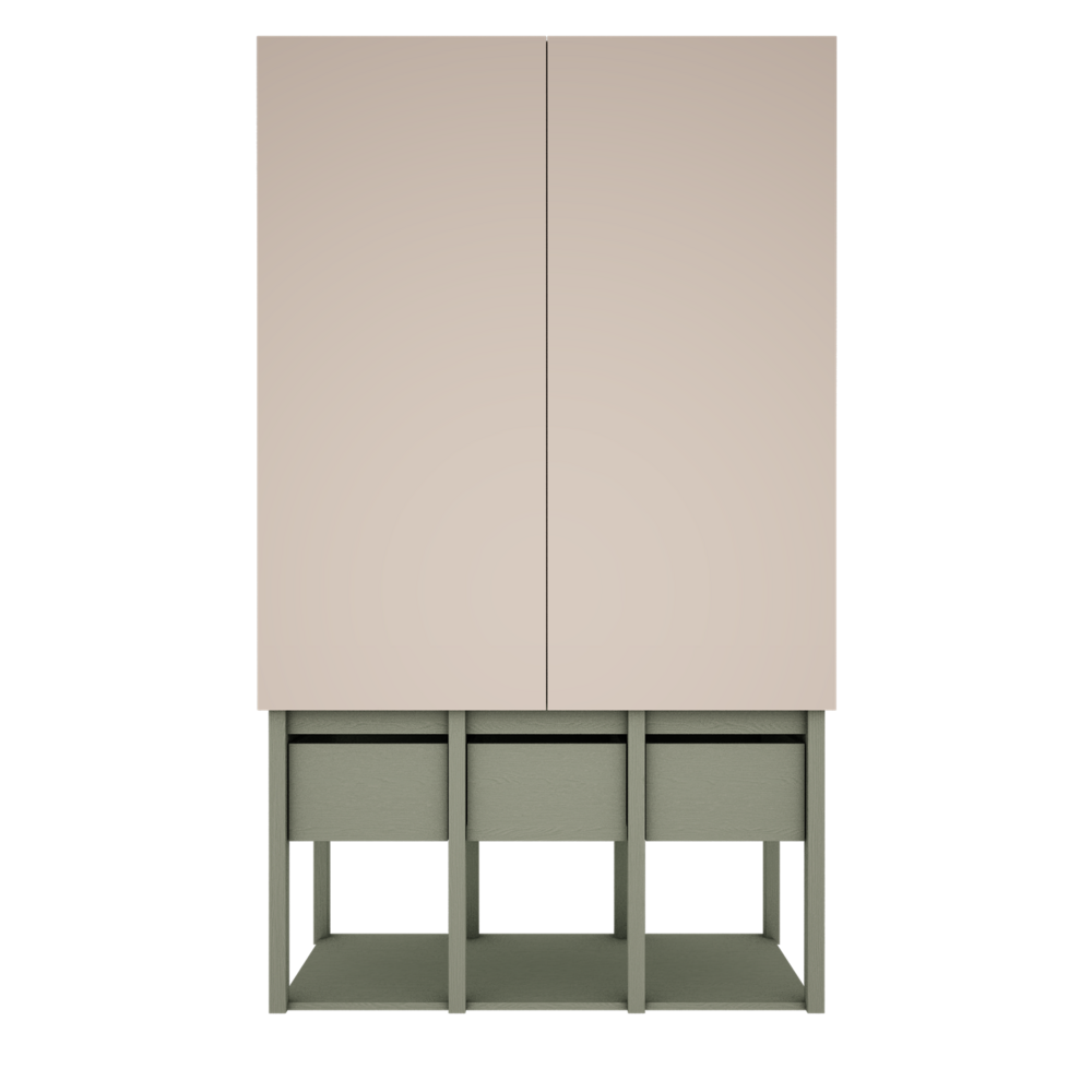 Tweens 2 deurs kast zand eucalyptus