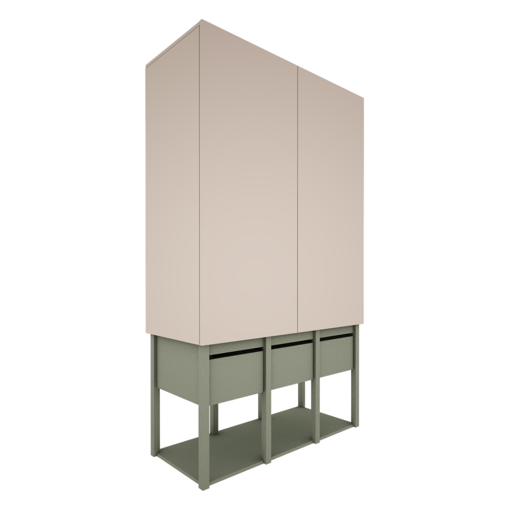 Tweens 2 deurs kast zand eucalyptus