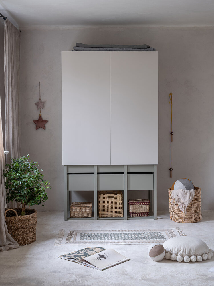 Tweens 2 deurs kast zand eucalyptus