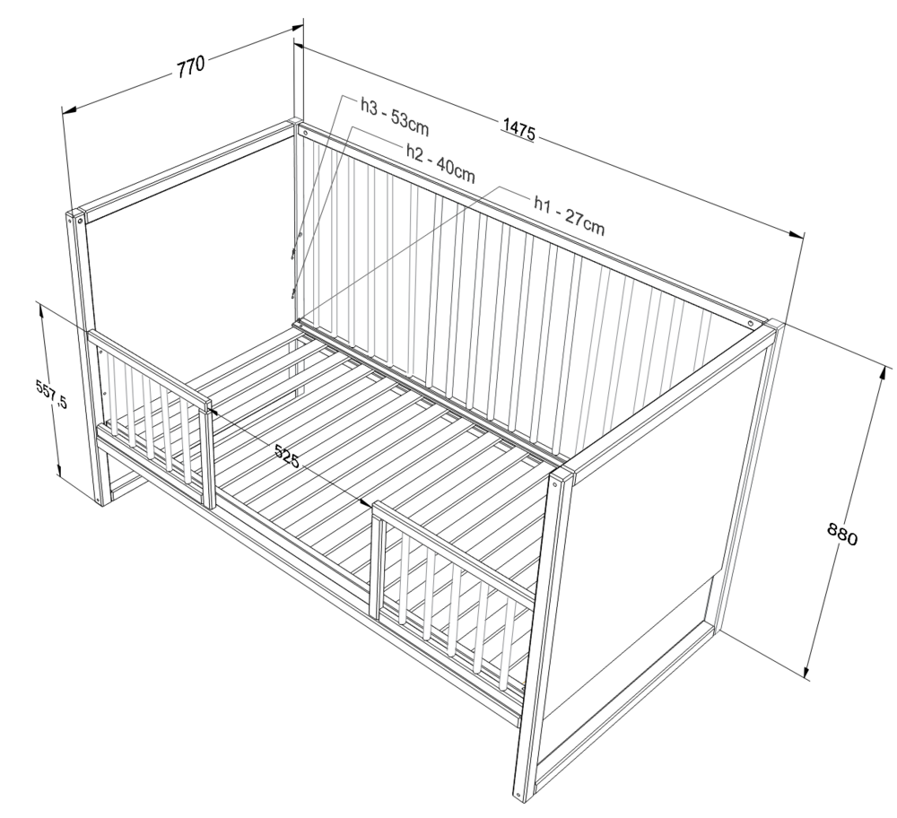 maten tweens 70x140 ledikant