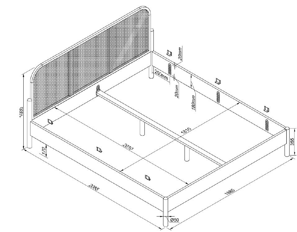 maten olive bed 180x200