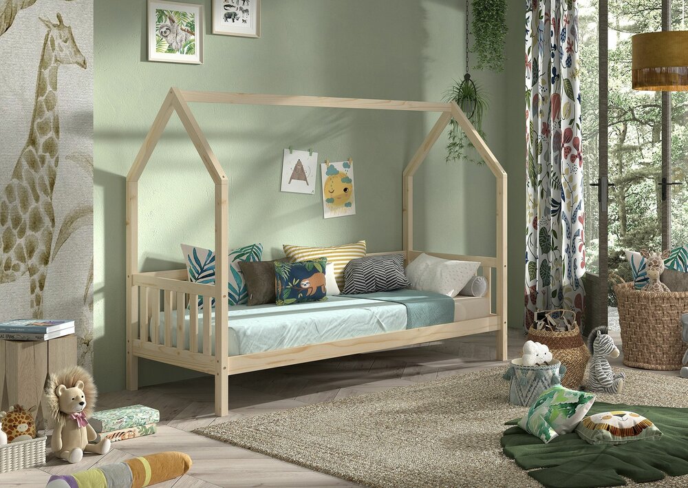 Cabane huisbed 90x200 naturel