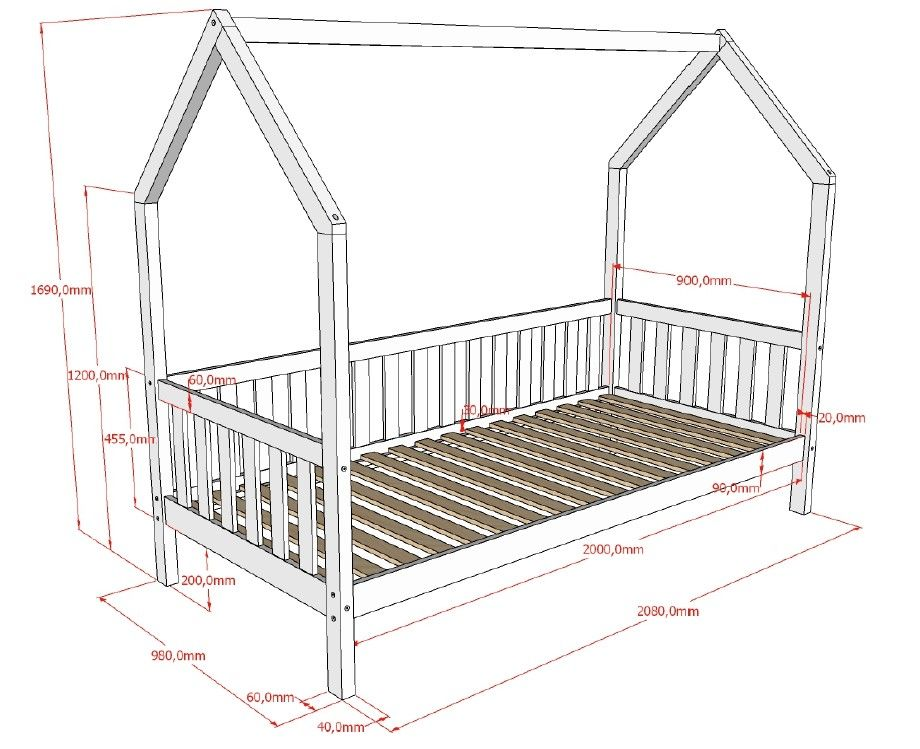 cabane maten bed 90x200