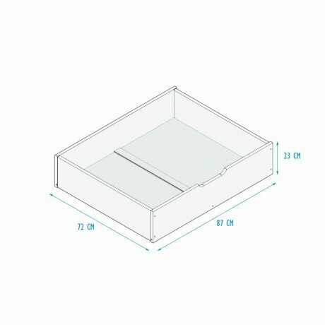 Nova 3 persoons Triplo stapelbed 90x200 / 140x200 grenen wit