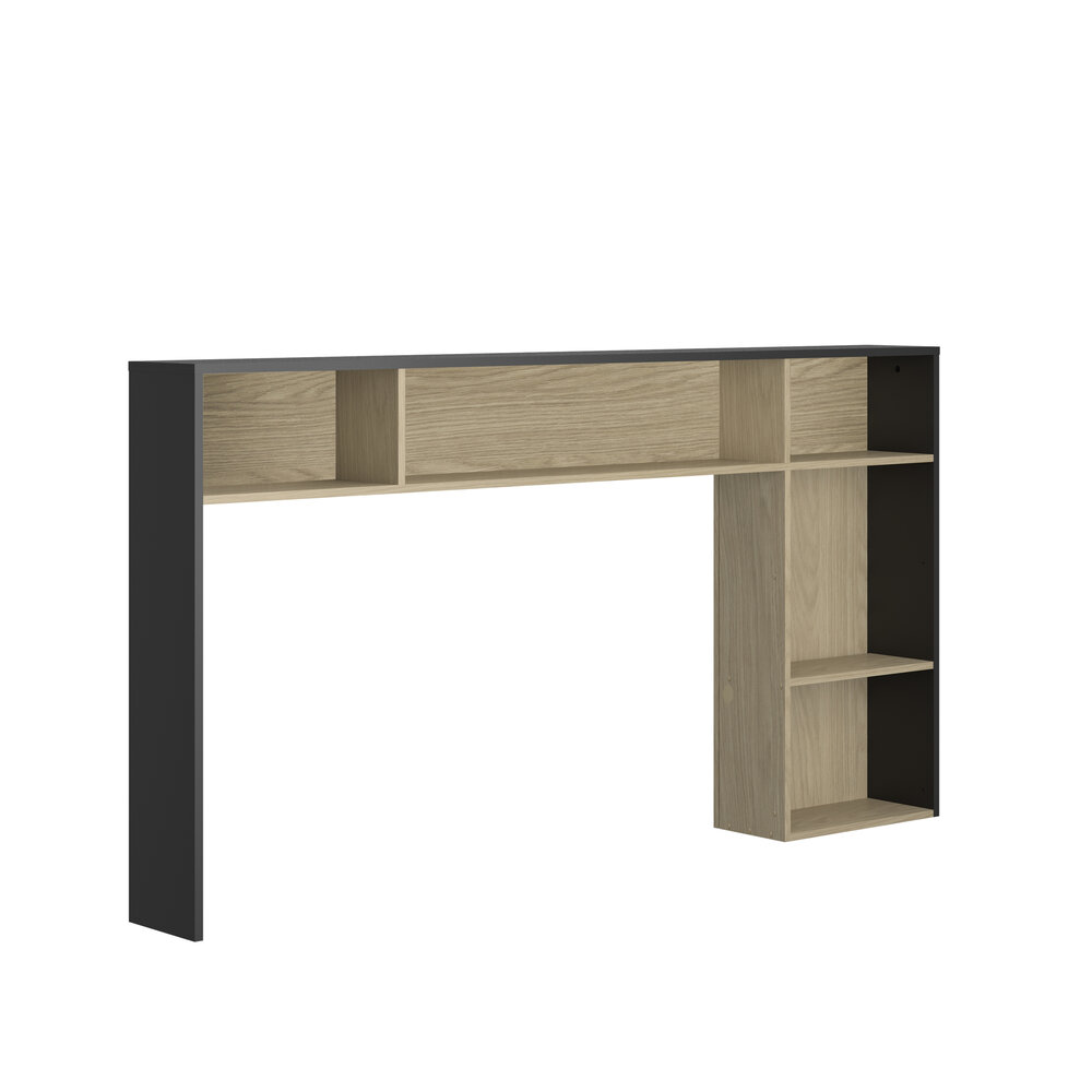 Nael twijfelaar bed 140x200 eiken / zwart 