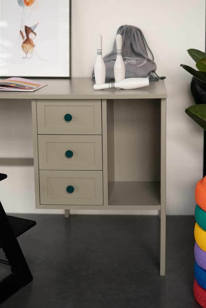 Vintage bureau 3 laden eucalyptus