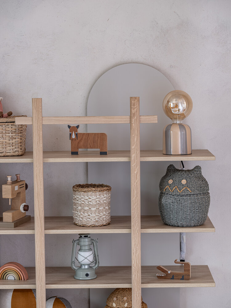 Bloom boekenkast smal eiken cashmere