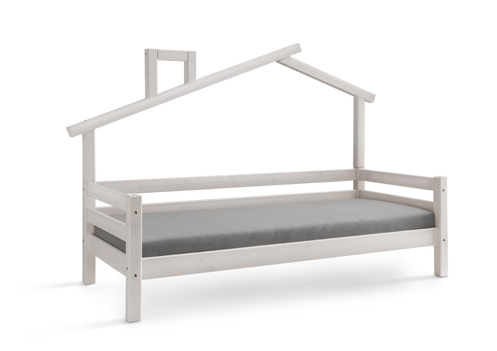 Nova huis bedbank 90x200 grenen wit