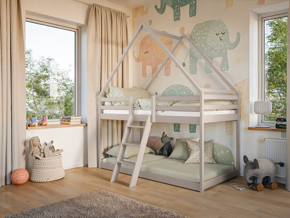 Puglia stapelbedhuisje 90x200 cashmere
