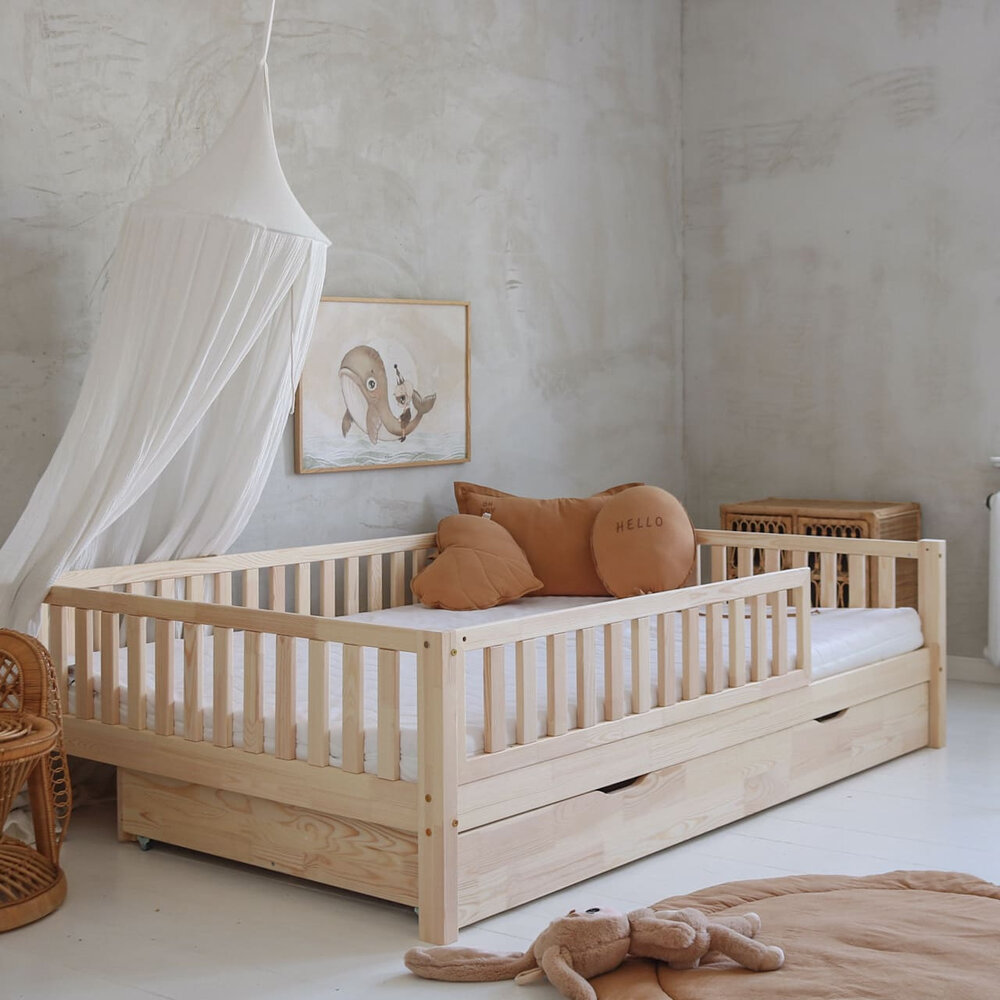 basic love 140x200 met slaaplade onbehandeld hout