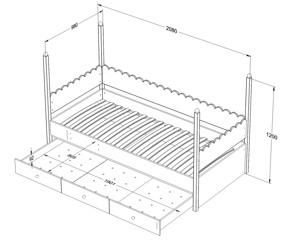 maten onderbed