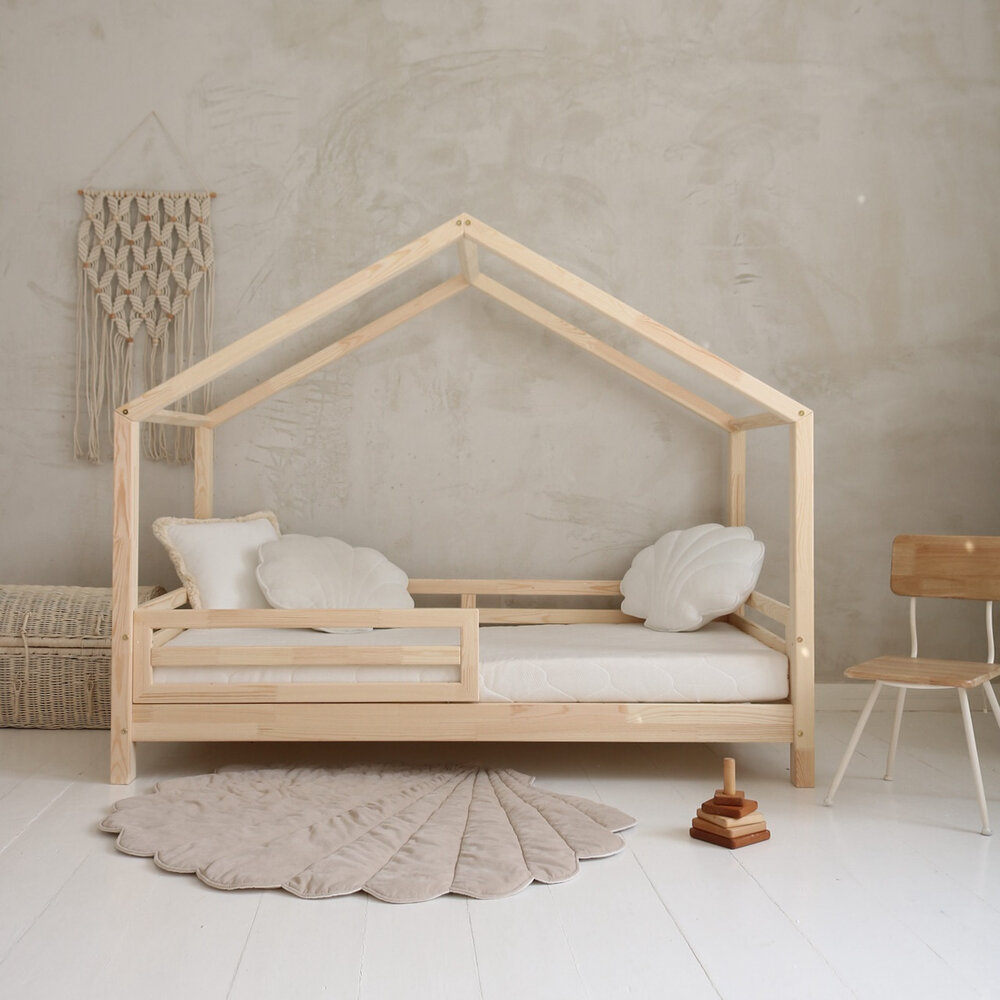 Basic Fello Montessori huis bed 70x140 onbehandeld hout