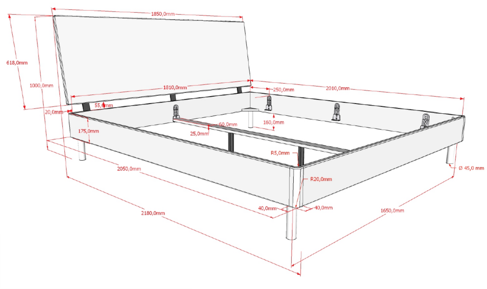 maten forrest 180x200 bed