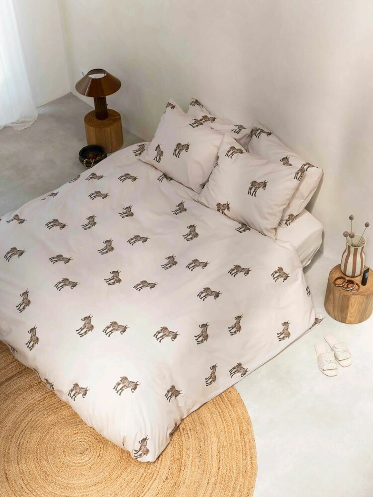 Snurk dekbedovertrek Donkeys 2 persoons 200x200/220