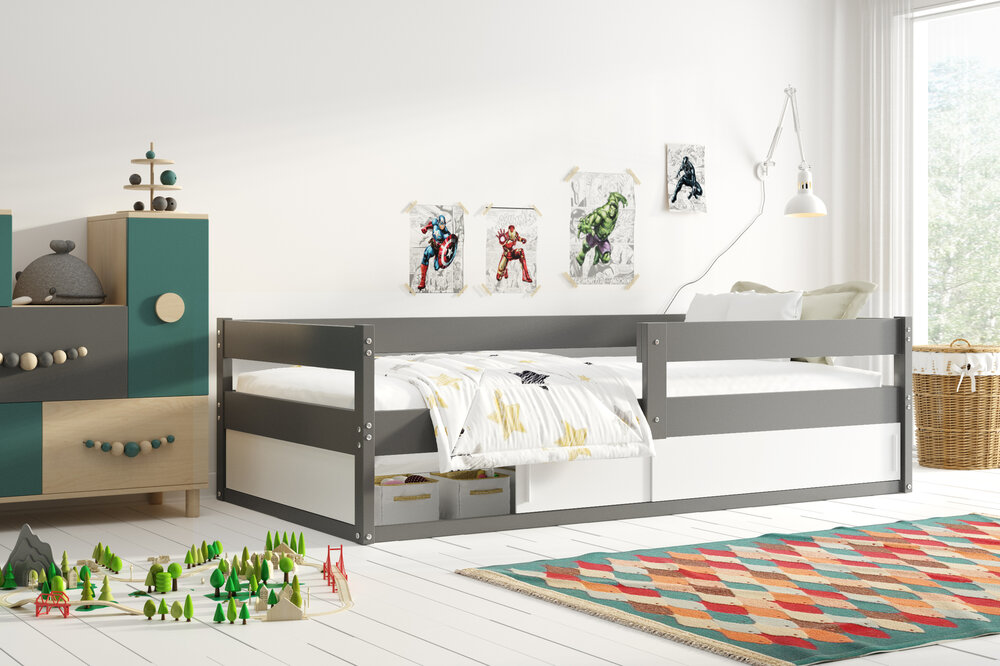 Latiano peuterbed 80x160 grijs wit