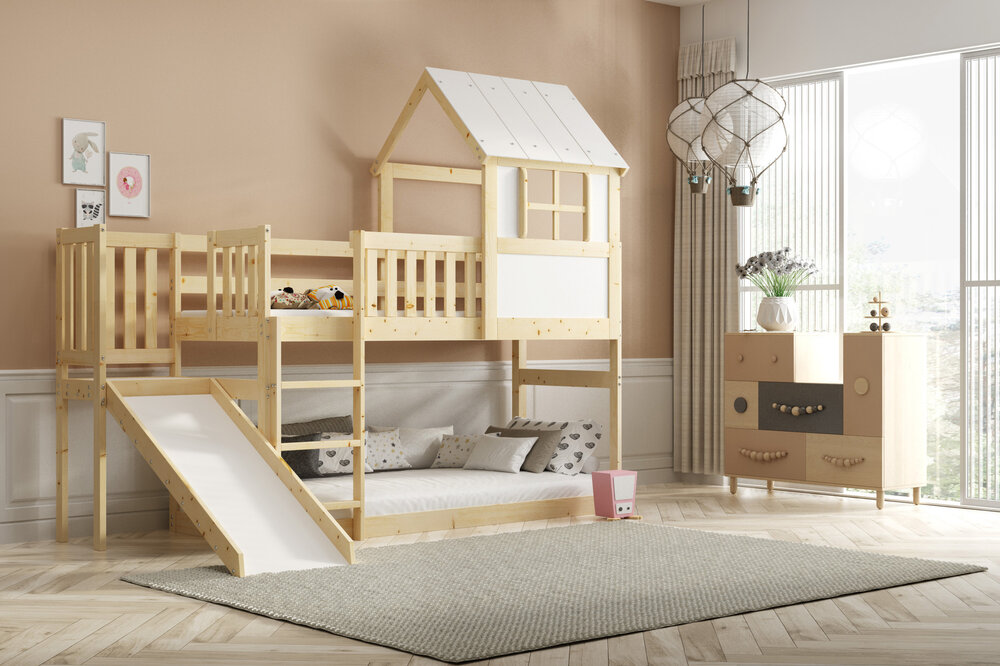 nardo huis bed glijbaan grenen hout