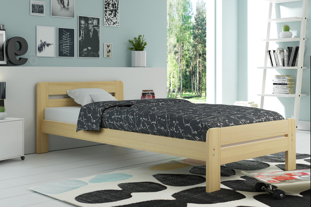 Deliceto 90x200 massief grenen bed 