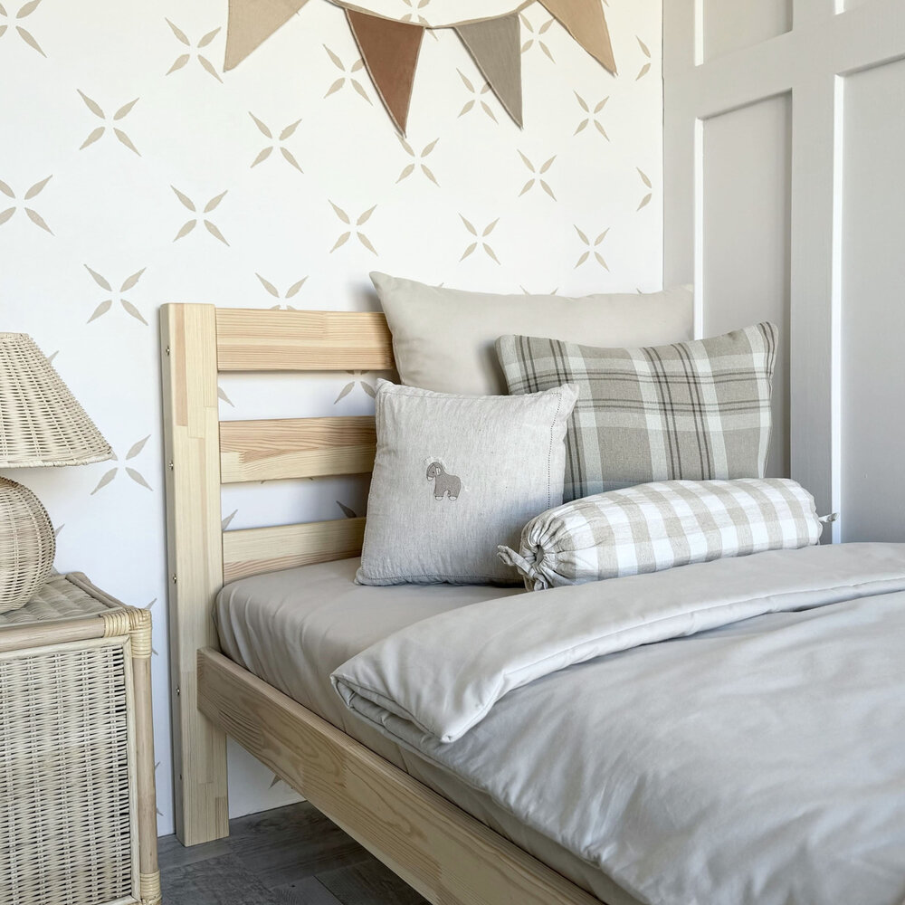 Simple bed 120x200 onbehandeld hout