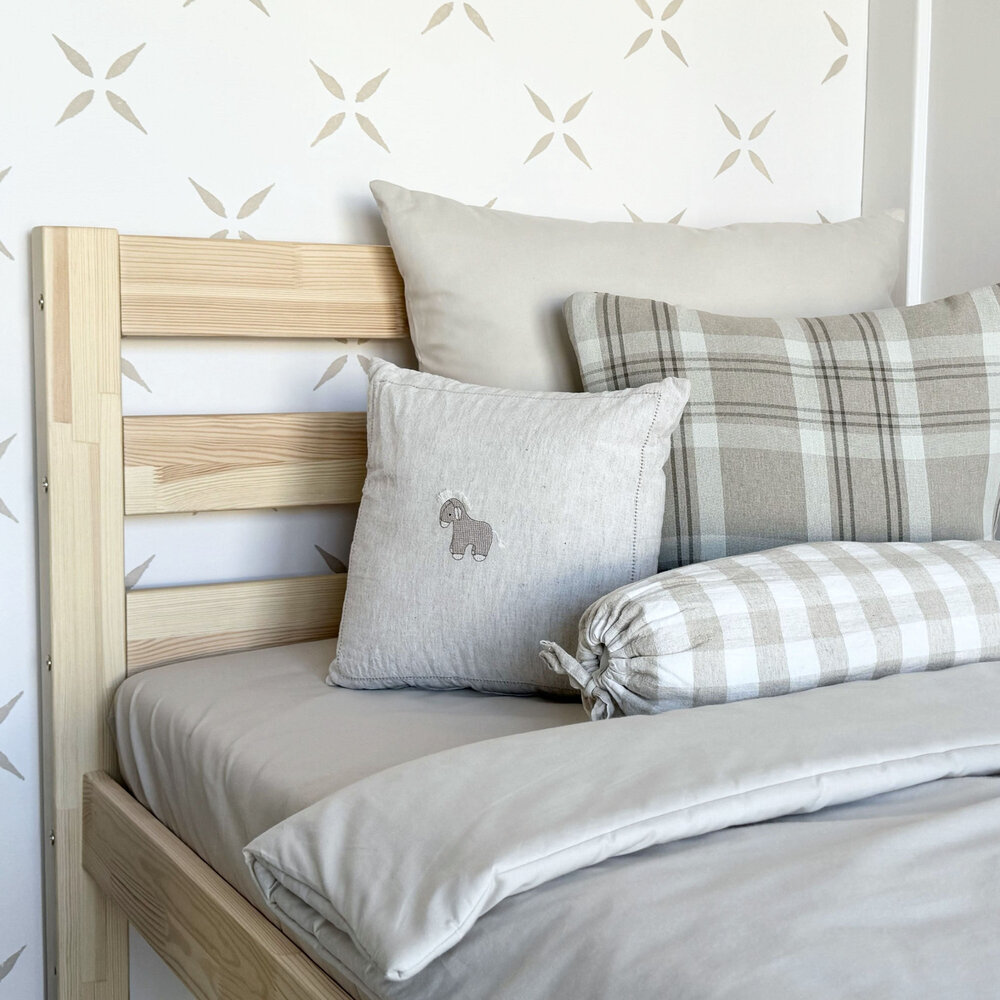 Simple bed 90x200 onbehandeld hout