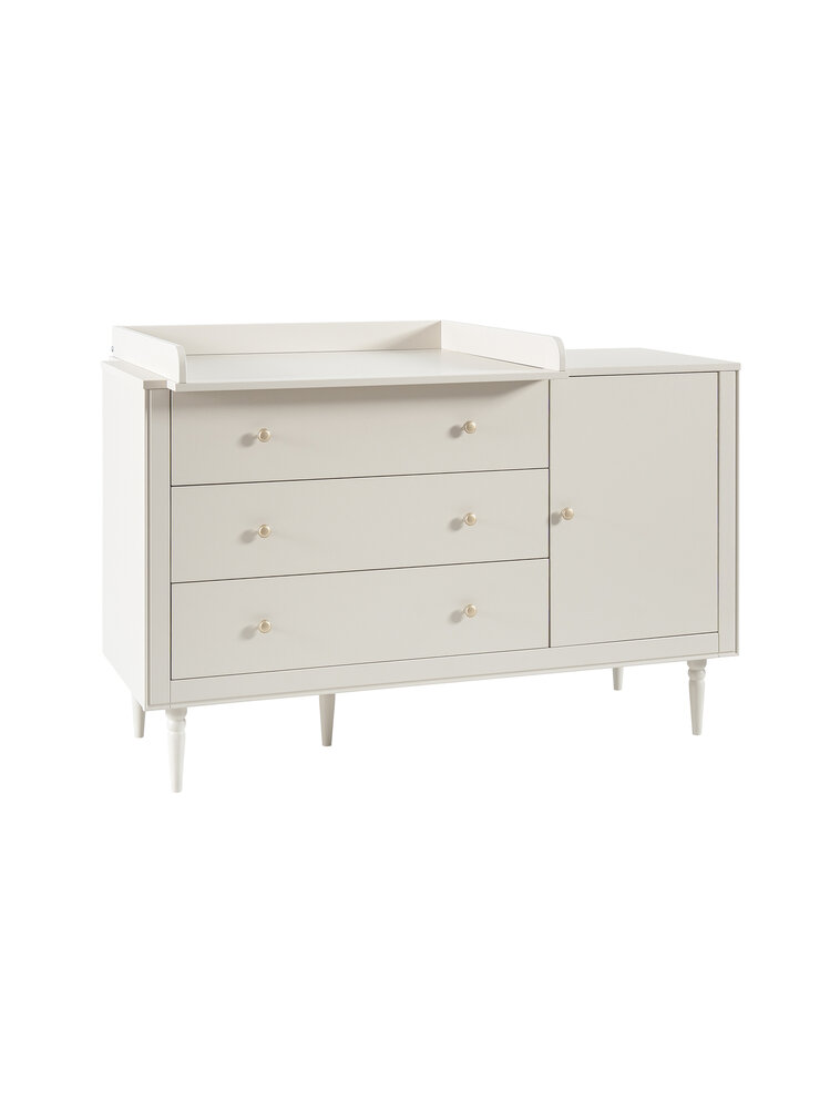Petite commode 3 laden en 1 deur champagne