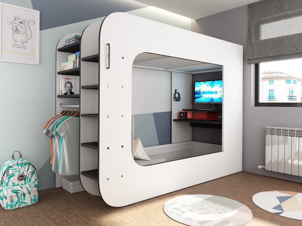 Trasman Cube gaming bed 90x200 cascina - antra