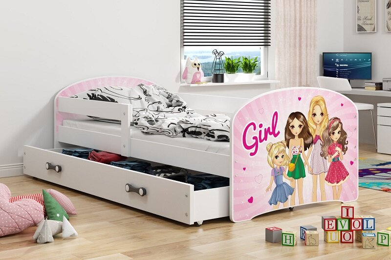lido peuterbed 80x160 met lade en Girls print