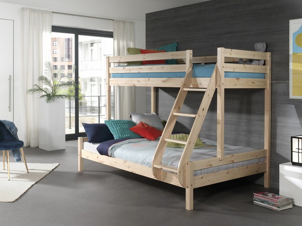 Pino familie stapelbed 90/140x200 grenen naturel