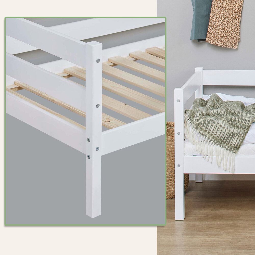 Eco Comfort peuterbed 70x160 grenen wit