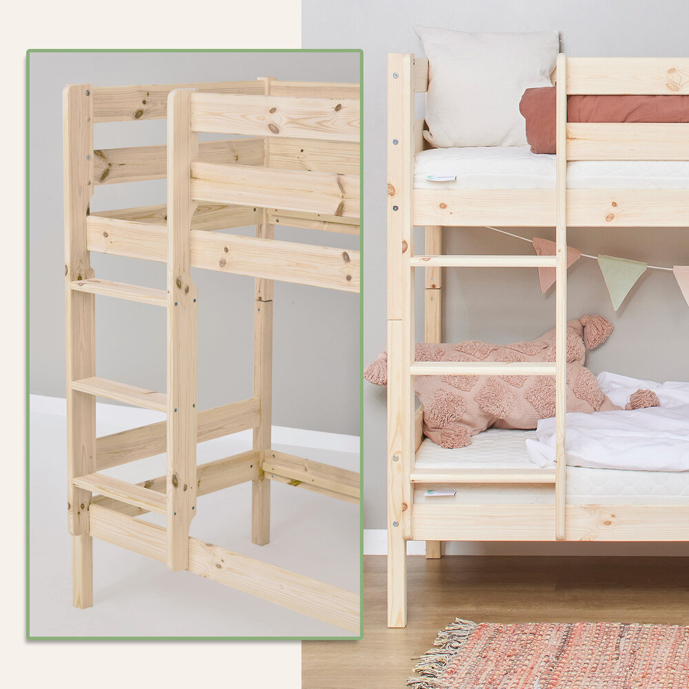 Eco comfort stapelbed 70x160 grenen naturel
