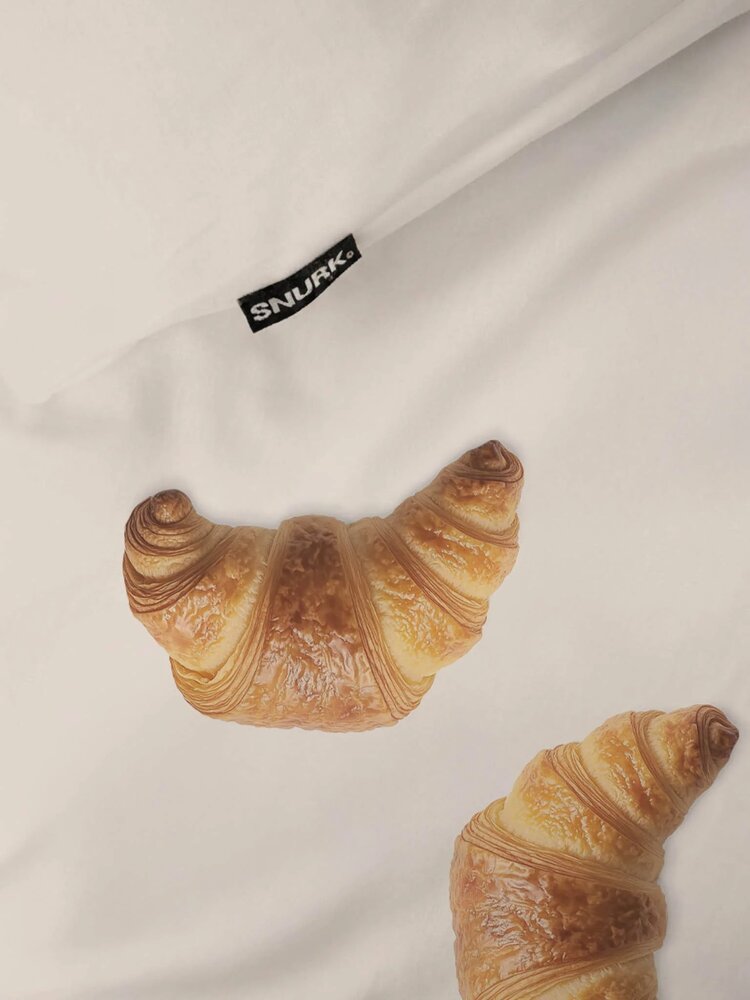 Snurk dekbedovertrek Croissants beige 1 persoons 140x200/220