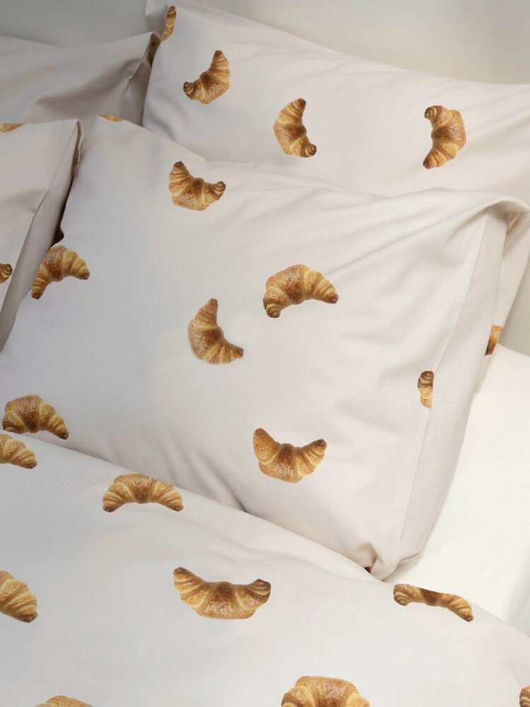 Snurk dekbedovertrek Croissants beige 1 persoons 140x200/220