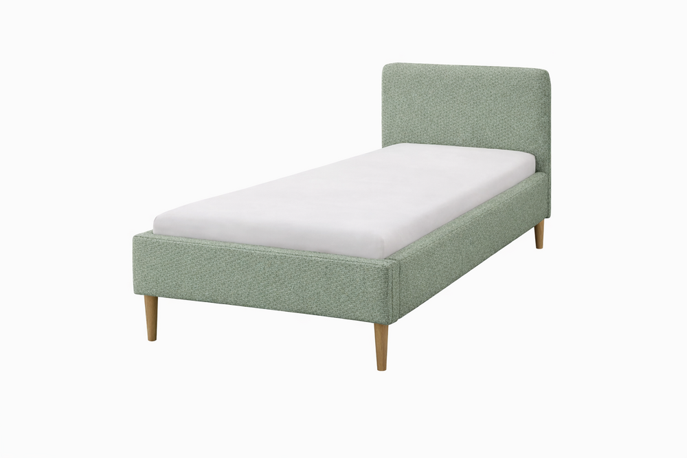 Jip 90x200 gestoffeerd bed groen