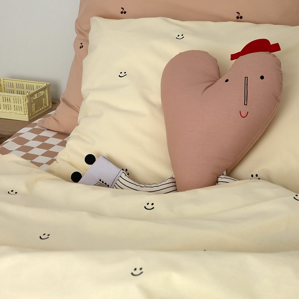 Studio Ditte dekbedovertrek Smiley vanille 1 persoons 140x200/220