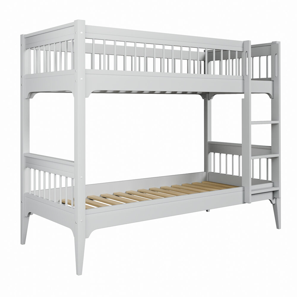 Carmela 90x200 stapelbed grenen grijs