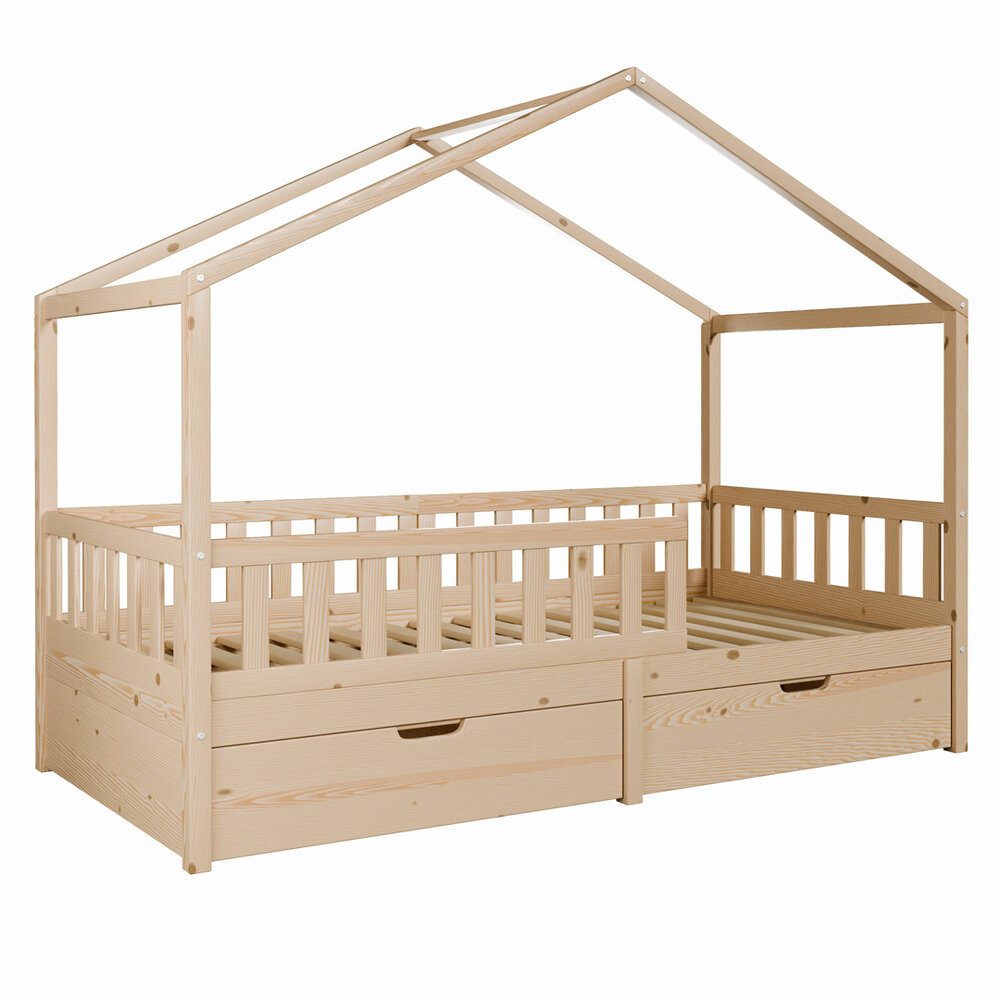 Miyo bedhuisje 90x190 grenen naturel