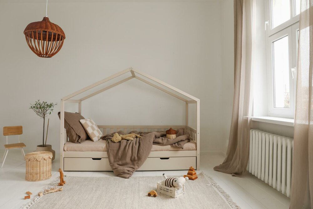 Miyo bedhuisje 90x190 grenen cashmere