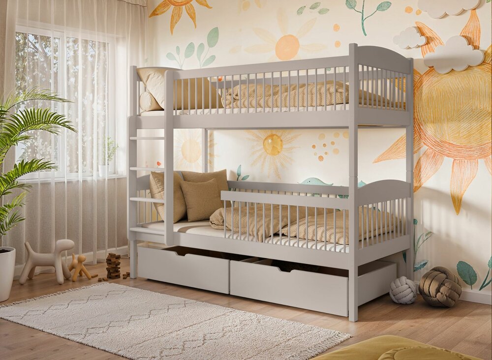 Lanea 80x180 stapelbed grenen cashmere