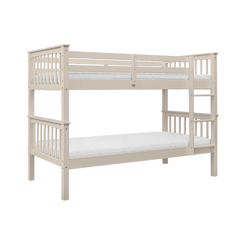 Collect stapelbed spijlen wit 90x200 grenen cashmere