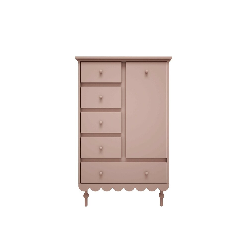 Babushka commode hoog pink